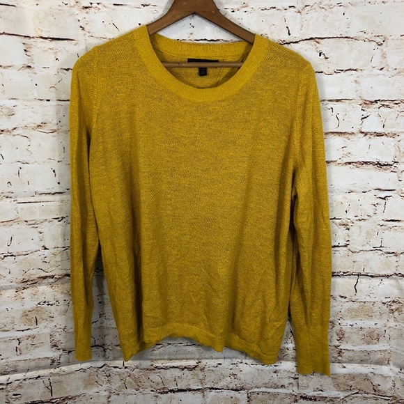 Banana Republic Sweaters - Banana Republic  mustard crew neck sweater S